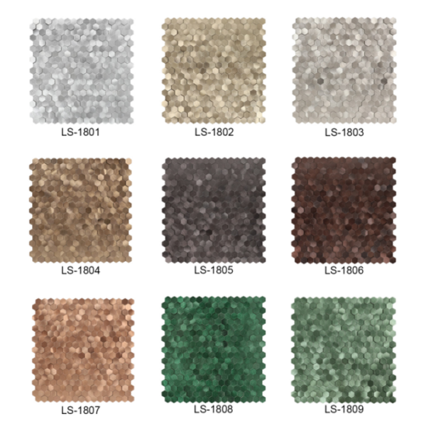 3D Peel and Stick Mini Hexagon Mosaic Tile