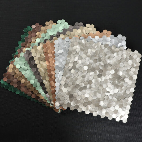 3D Peel and Stick Mini Hexagon Mosaic Tile