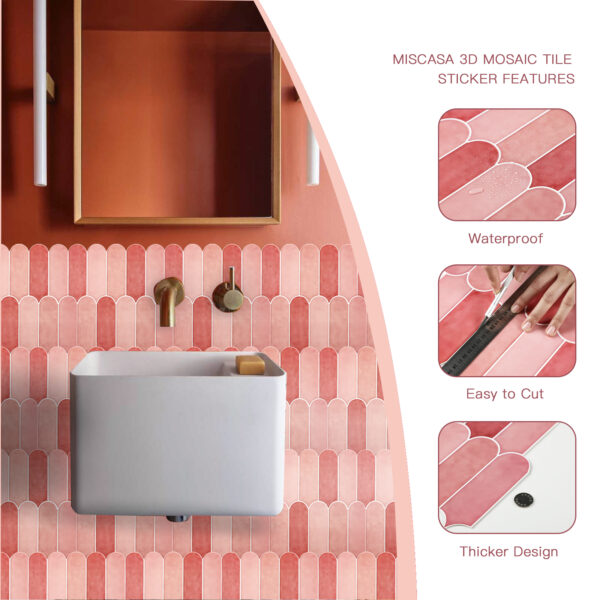 主图混粉色 Self Adhesive 3D Wall Stickers