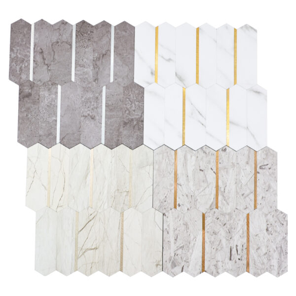 5 Long Hexagon Peel and Stick Tiles
