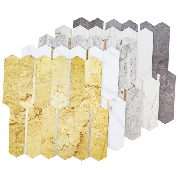 7 Long Hexagon Peel and Stick Tiles