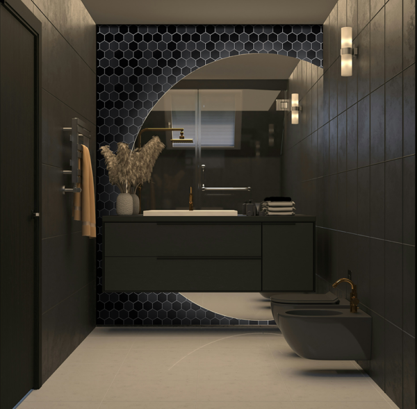 Self-Adhesive Glossy & Matte SPC Mosaic