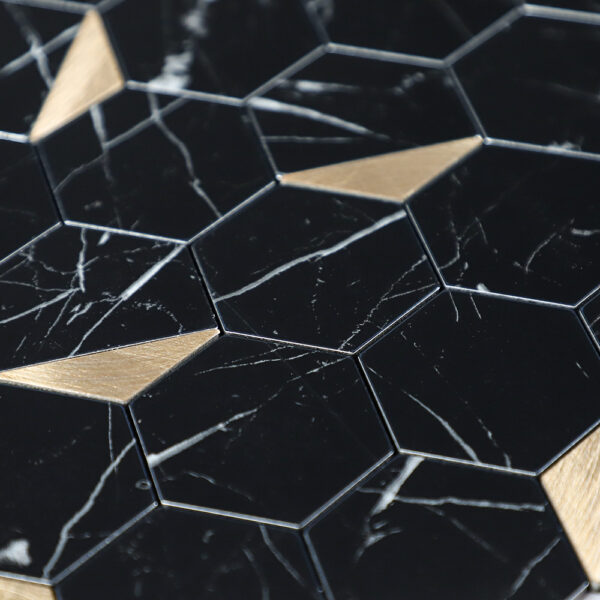 EH-2342 (3) Hexagon Self-Adhesive Aluminum Mosaic