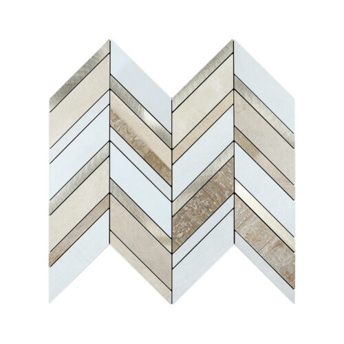 Peel and Stick Chevron Aluminum Mosaic