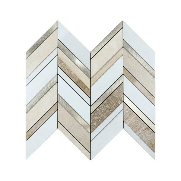 EH-2387 (1) Peel and Stick Chevron Aluminum Mosaic