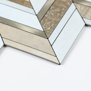 EH-2387 (3) Peel and Stick Chevron Aluminum Mosaic