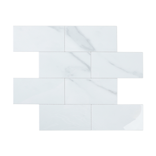 Peel and Stick Subway White Mosaic