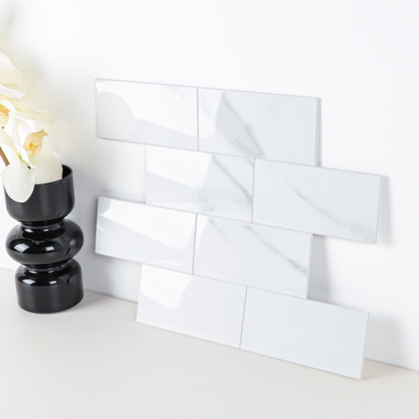 Peel and Stick Subway White Mosaic