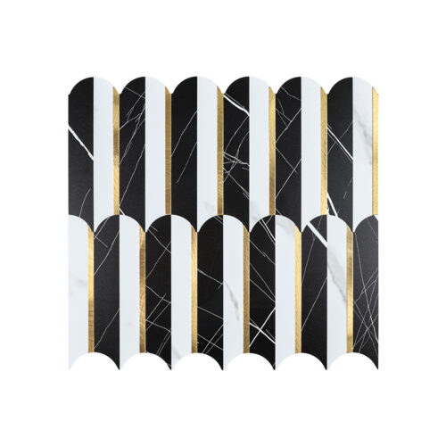 Feather Shape Aluminum Mosaic Tiles 