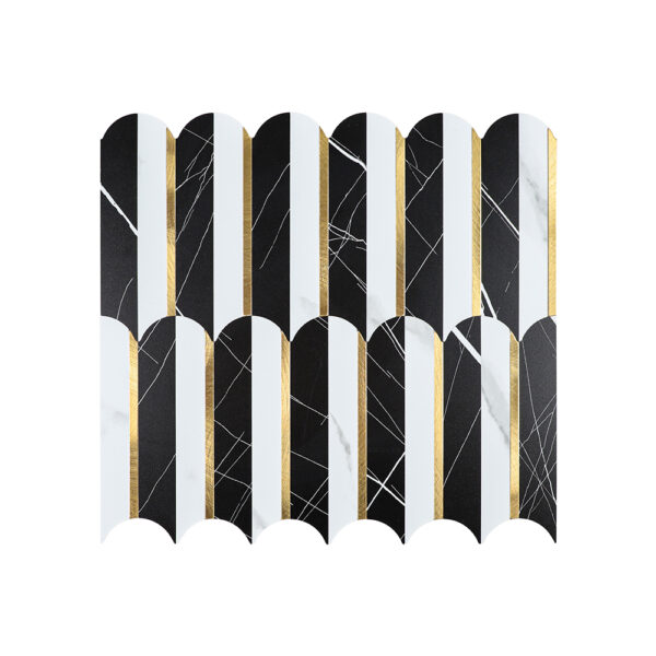 Feather Shape Aluminum Mosaic Tiles 