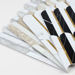 Feather Shape Aluminum Mosaic Tiles 
