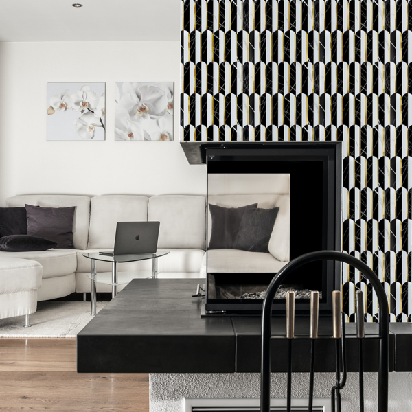 Feather Shape Aluminum Mosaic Tiles 