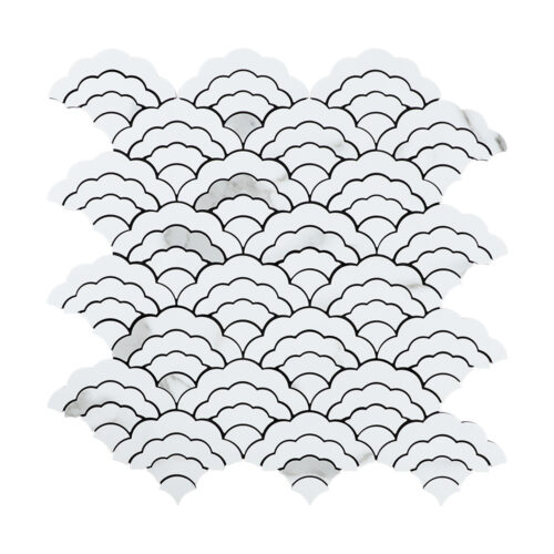 scallop Peel and Stick Tile Backsplash