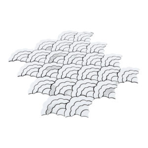 scallop Peel and Stick Tile Backsplash