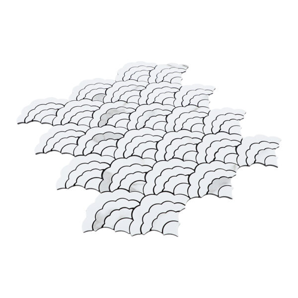 scallop Peel and Stick Tile Backsplash