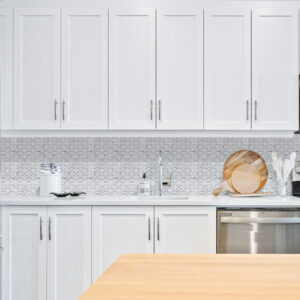 scallop Peel and Stick Tile Backsplash