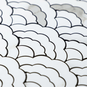 scallop Peel and Stick Tile Backsplash