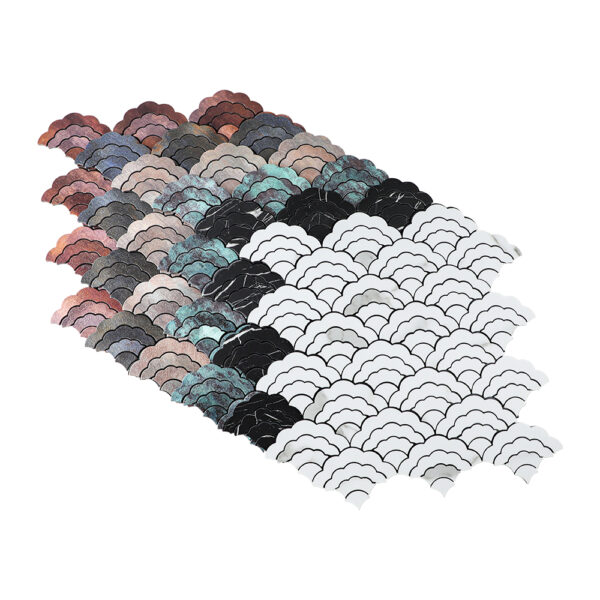 scallop Peel and Stick Tile Backsplash