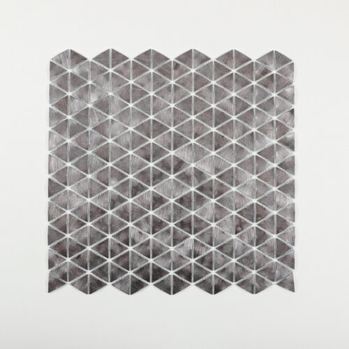 Black Mesh-Backed Metal Tile
