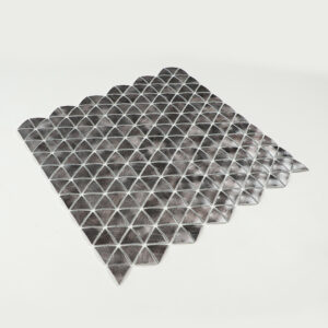 Black Mesh-Backed Metal Tile
