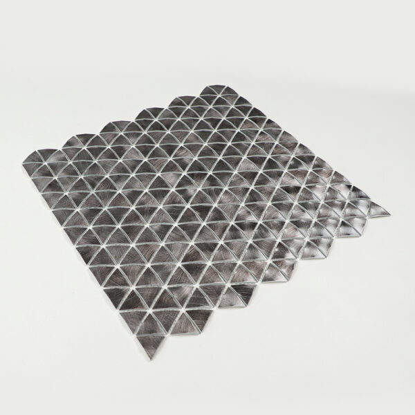 Black Mesh-Backed Metal Tile