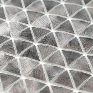 Black Mesh-Backed Metal Tile