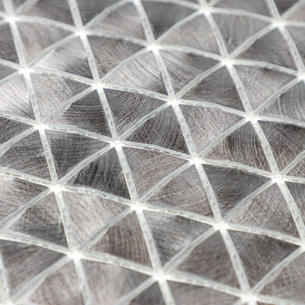 Black Mesh-Backed Metal Tile