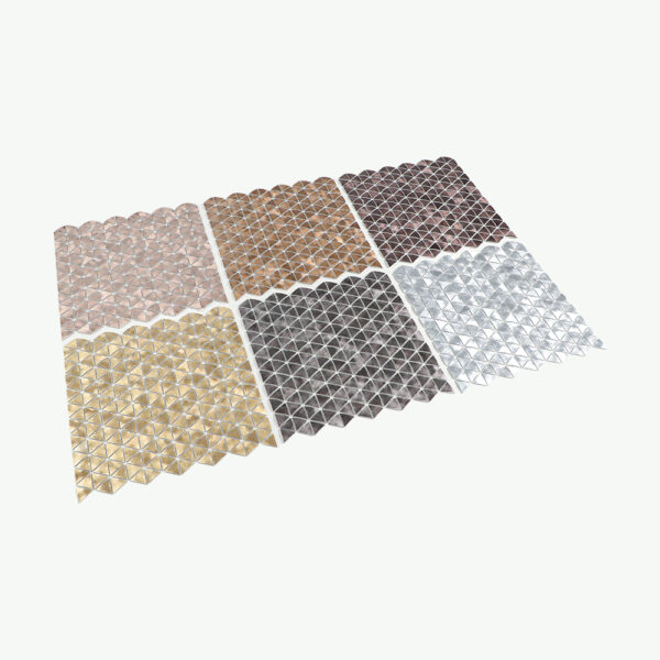 Black Mesh-Backed Metal Tile
