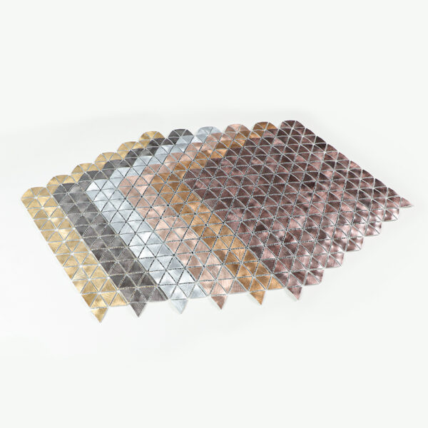 Black Mesh-Backed Metal Tile