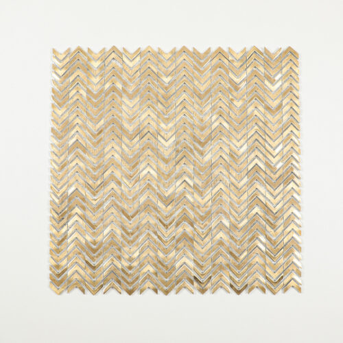Herringbone Mesh-Backed Metal Mosaic