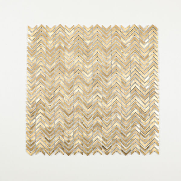 JHL21 (1) Herringbone Mesh-Backed Metal Mosaic