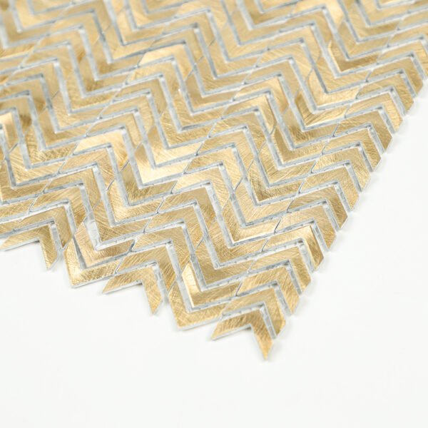 JHL21 (3) Herringbone Mesh-Backed Metal Mosaic