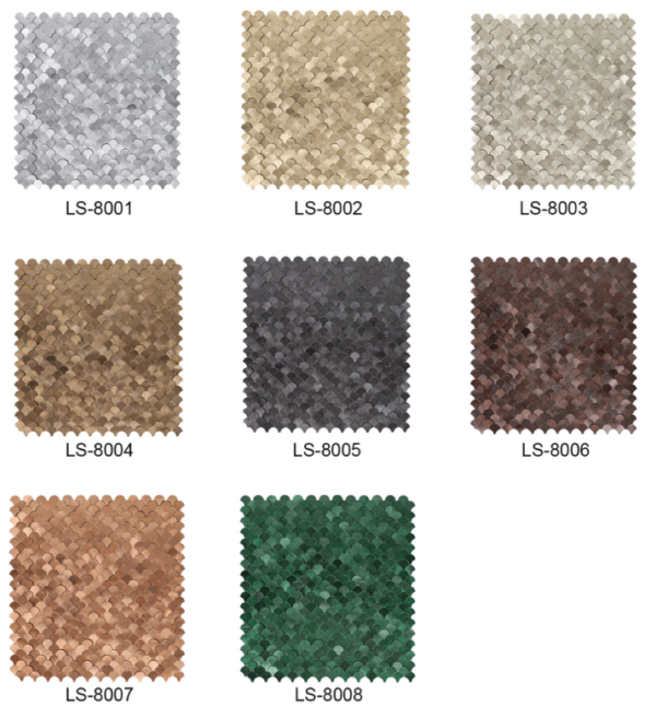 3D Fish Scale aluminum Mosaic