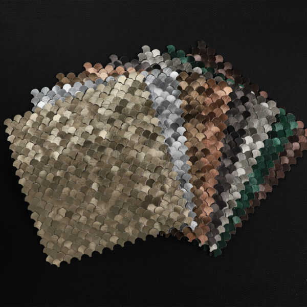 3D Fish Scale aluminum Mosaic