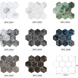 SPC Hexagon Peel and Stick Tile