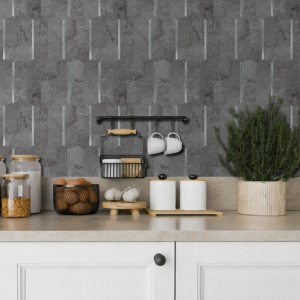 Z Long Hexagon Peel and Stick Tiles