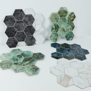 SPC Hexagon Peel and Stick Tile