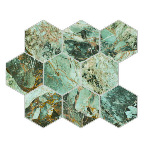 SPC Hexagon Peel and Stick Tile