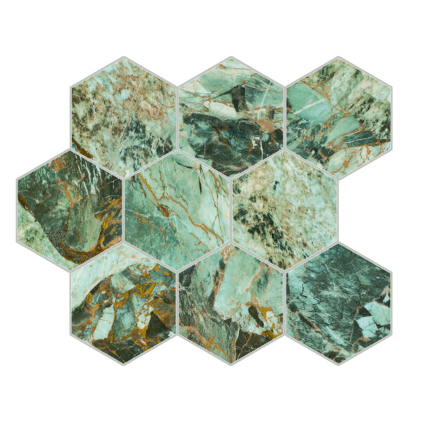 SPC Hexagon Peel and Stick Tile