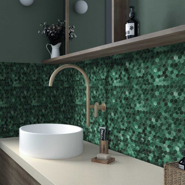 peel and stick hexagon backsplash tiles