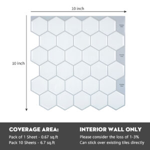 Hexagon Mosaic Tile Stickers